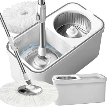 360 Spin Turbo Rotary Mop with Bucket and 2 Microfiber Pads