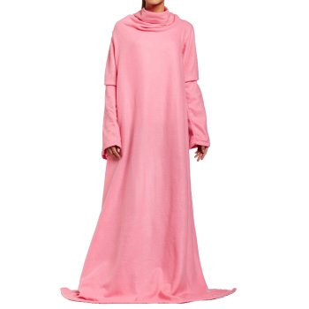 Snuggie Fleece Blanket with Sleeves, Pink