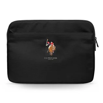 US Polo Assn. Polo Embroidery dėklas 13" nešiojamajam kompiuteriui, juodas