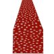 Christmas Table Runner with Snowflake Motif 33x275 cm, Red/White