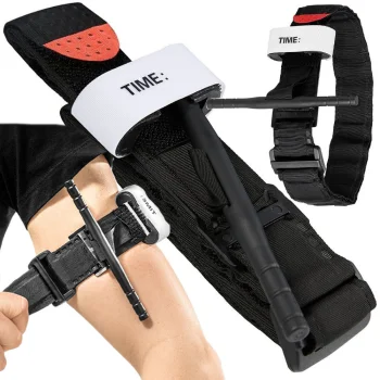 Tactical Medical Tourniquet for Emergency Bleeding Control, Black