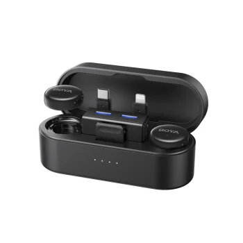 Belaidė mikrofonų sistema BOYA BOYALINK 3-02 2.4GHz USB-C, juoda