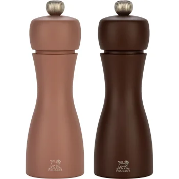 Peugeot Tahiti druskos ir pipirų malūnėlių rinkinys, 15 cm, rudas