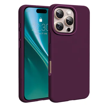 Dėklas Etteri Silicone Mag telefonui iPhone 16 Pro 6.3", bordo