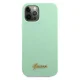 Apple iPhone 12 / 12 Pro 6.1\'\' Guess Metal Logo Script Case Cover (GUHCP12MLSLMGGN), Green