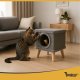 Purlov 26215 Cat House with Bed and Scratching Post