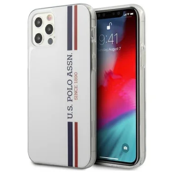 Apple iPhone 12 / 12 Pro 6.1'' US Polo Tricolor Collection Case Cover (USHCP12MPCUSSWH), White