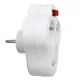 Maclean Power Splitter with 2 Sockets, Switch and USB A/C 2.4A, White