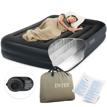 Intex 64124 Inflatable Air Mattress 203x152x42 cm with Built-in Pump