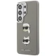 Karl Lagerfeld Saffiano Double Heads Metal dėklas Samsung Galaxy S26 Ultra, sidabrinis