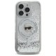 Karl Lagerfeld iPhone 16 Pro dėklas Liquid Glitter Karl Head MagSafe, skaidrus