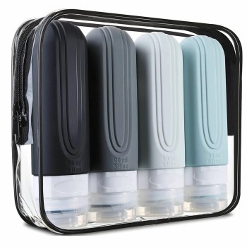 Silicone Travel Bottle Set for Airplane 4x90ml