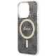 Guess dėklas iPhone 14 Pro telefonui 4G MagSafe, juodas