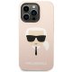 Karl Lagerfeld dėklas iPhone 14 Pro Max telefonui, rožinis