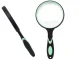 Classic Magnifying Glass with 65mm 3X Lens for Reading, Hobbies, Black & Green