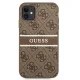 Guess 4G Stripe dėklas iPhone 11 / XR, rudas