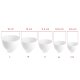 Silicone Mixing Bowl for Algae Masks and Cosmetics Size M, White