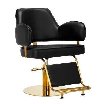 Gabbiano Linz NQ Hydraulic Hairdressing Chair Black and Gold