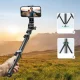 Ugreen LP680 asmenukių lazda su stovu ir Bluetooth pulteliu 1.8m, juoda