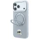 Karl Lagerfeld dėklas iPhone 18 Pro / 17 Pro su Ring Stand 360 MagSafe, pilkas