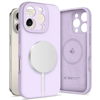 Tech-Protect Liquid Silicone MagSafe Phone Case Cover iPhone 16 Pro Max - Purple