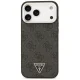 Guess 4G Triangle Logo MagSafe dėklas iPhone 17 Pro Max / 18 Pro Max, juodas/sidabrinis