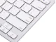 Belaidė „Bluetooth“ klaviatūra kompiuteriams, „iPad“, „Mac“, kompaktiška, balta