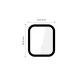Hibridinis apsauginis stiklas Tech-Protect Glass Flex+ Apple Watch 40mm, 2 vnt., juodas