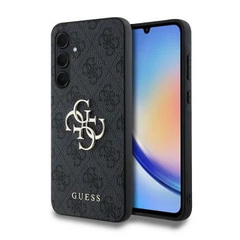 Guess Samsung Galaxy A35 Case 4G Big Metal Logo, Black