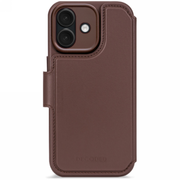 Decoded Leather Detachable Wallet MagSafe dėklas iPhone 17, rudas