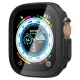 Apsauginis dėklas su grūdintu stiklu Spigen Thin Fit 360, Apple Watch Ultra (49mm), juodas