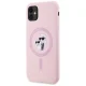 Karl Lagerfeld Silicone Karl&Choupette MagSafe dėklas iPhone 11 6.1\", rožinis