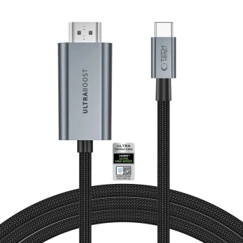 Tech-Protect UltraBoost USB-C to HDMI 2.1 Cable 200 cm 8K 60Hz - Gray
