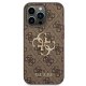 Guess 4G Big Metal Logo dėklas, skirtas iPhone 14 Pro, rudas