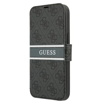 Guess 4G Stripe Folio Case for iPhone 13 mini, Grey