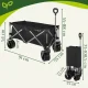 Sulankstomas sodo vežimėlis Gardlov 144324, 150L, 200kg, juodas