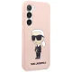 Karl Lagerfeld dėklas Samsung Galaxy S23+ telefonui, rožinis