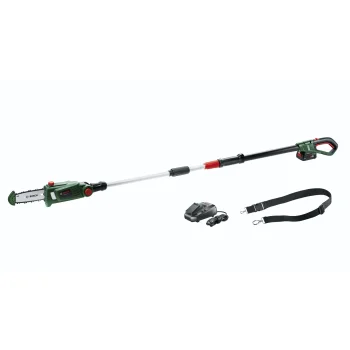 Akumuliatorinė aukštapjovė Bosch UniversalChainPole 18 su akumuliatoriumi ir krovikliu