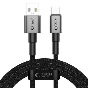 Tech-Protect UltraBoost DNA USB-A to USB-C Cable, 15W, 3A, 200cm, Gray