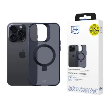 3mk Smoke Case Mag&Stand dėklas, skirtas Apple iPhone 14 Pro Max, juodas