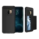 Samsung Galaxy S9 (G960F/DS) hibridinis dėklas su kortelių dėklu Slide, juodas