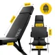 Reguliuojamas sportinis suolas 4Fizjo 1503 PRO, juodas