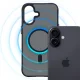 3mk iPhone 17 dėklas Smoke MagCase, juodas pusiau skaidrus