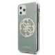 Guess 4G Circle Glitter dėklas iPhone 11 Pro Max, chaki