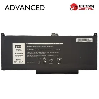 Extra Digital Advanced nešiojamojo kompiuterio baterija DELL MXV9V, 7200mAh, 7.6V
