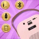 Belaidė „Bluetooth“ karaokė garso kolonėlė su mikrofonu ir RGB