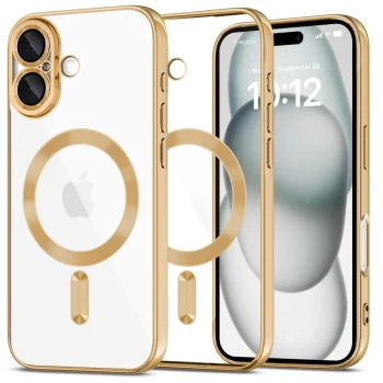 Tech-Protect MagFlex MagSafe dėklas iPhone 16 telefonui, Auksinis