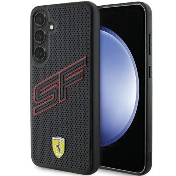 Ferrari dėklas Samsung Galaxy S24+ telefonui, Big SF Perforated, juodas