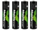 Įkraunamos AAA Li-Ion baterijos 1.5V 660mWh su USB-C, 4 vnt.
