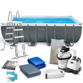 Frame Pool Intex 26356 Ultra Frame 549 x 274 x 132 cm with Sand Filter Pump
